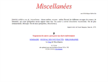 Tablet Screenshot of miscellanees.com